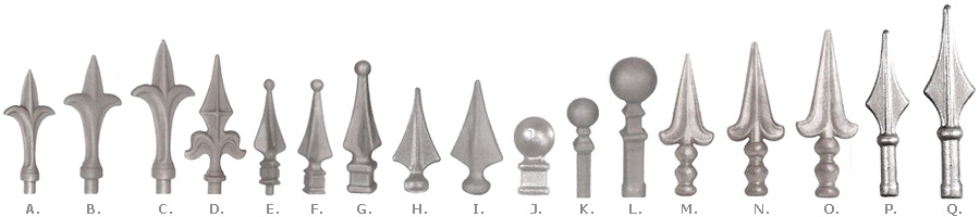 Range of Wrought Iron Finials
